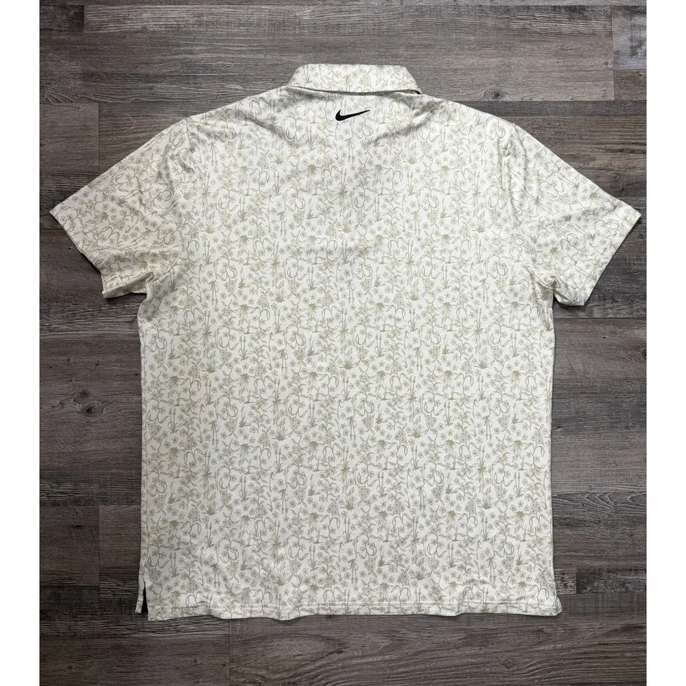 Nike Tour Dri-Fit Golf Polo Shirt Floral AOP HM5794-110 Mens Size XL